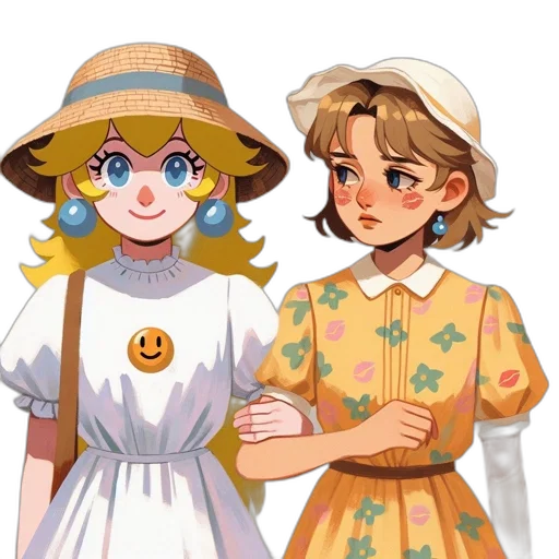 dress, staff, hat, pixel art transparent PNG cut-out