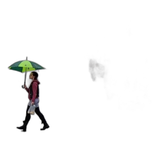 umbrella, jacket, concept art, photorealistic transparent PNG cut-out