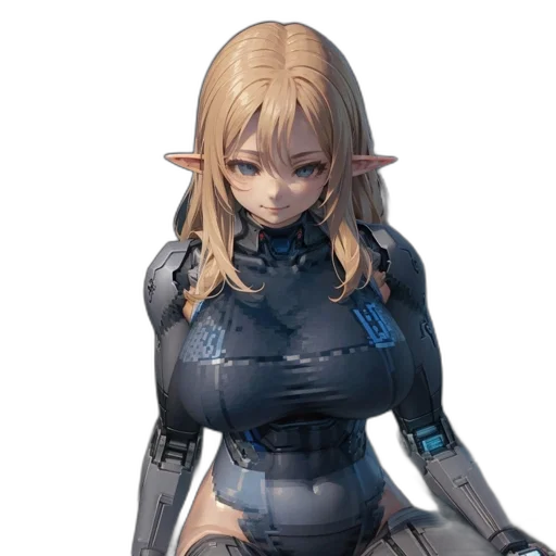 robot, dress, face, concept art transparent PNG cut-out