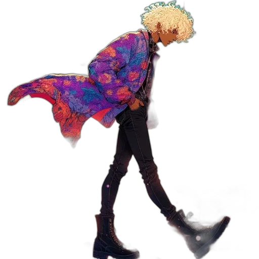 jacket, umbrella, creature, flower transparent PNG cut-out