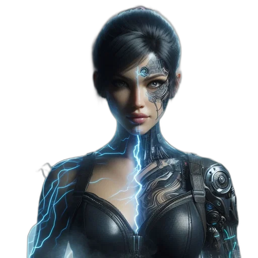 robot, cyberpunk, concept art, comic book art transparent PNG cut-out