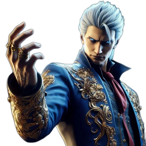 jacket, concept art, blue, animated transparent PNG cut-out