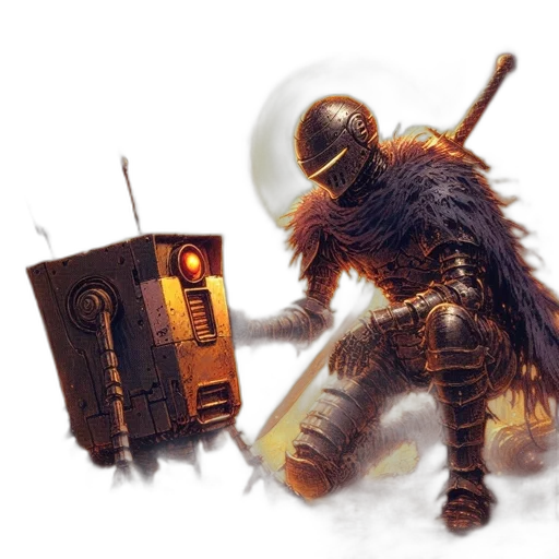 robot, sword, weapon, staff transparent PNG cut-out