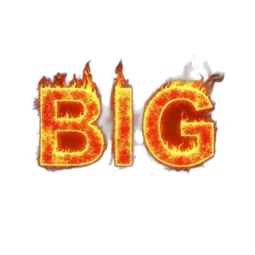 3d render, fire, big, sale transparent PNG cut-out
