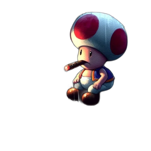 robot, hat, staff, creature transparent PNG cut-out