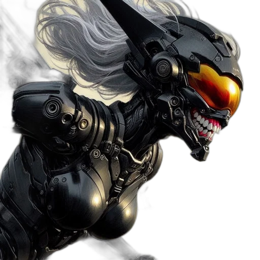robot, dragon, concept art, 3d render transparent PNG cut-out