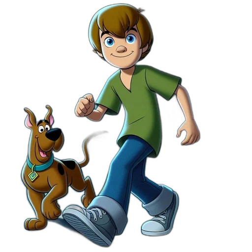 animal, staff, cartoon, 3d render transparent PNG cut-out