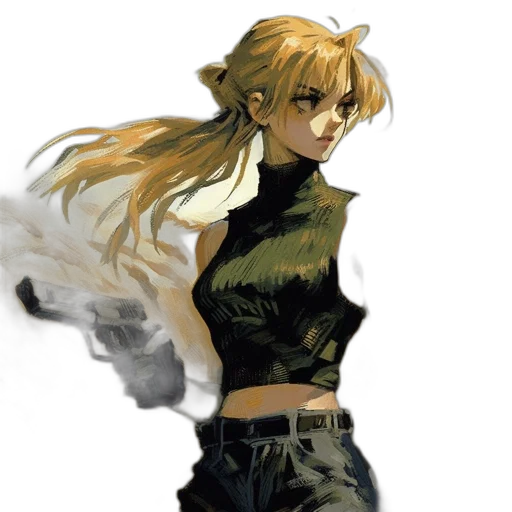concept art, fantasy art, watercolor, anime transparent PNG cut-out