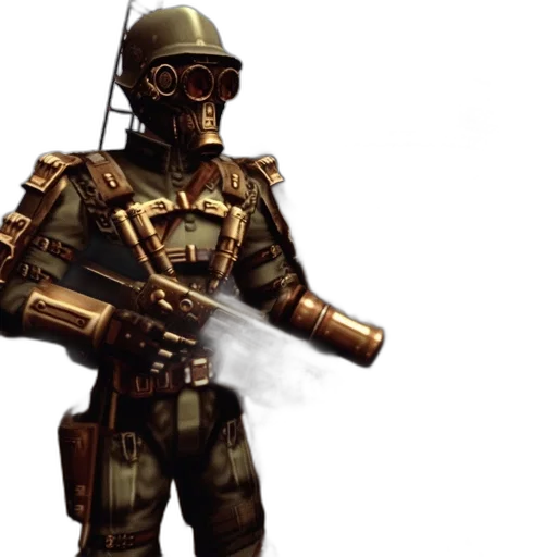 robot, weapon, concept art, 3d render transparent PNG cut-out