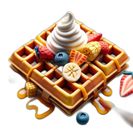 food, crown, robot, 3d render transparent PNG cut-out