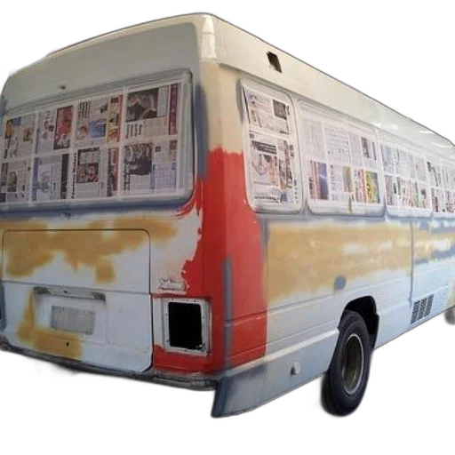 car, 3d render, bus, undergoing transparent PNG cut-out