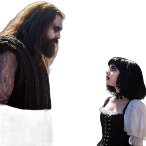 concept art, fantasy art, two, individuals transparent PNG cut-out