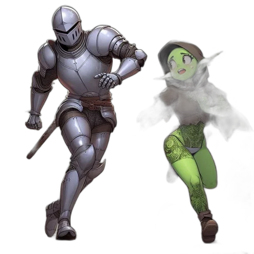 concept art, fantasy art, pixel art, comic book art transparent PNG cut-out