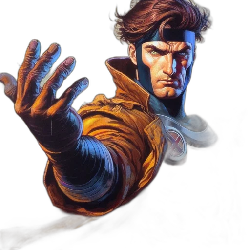 jacket, face, comic book art, concept art transparent PNG cut-out