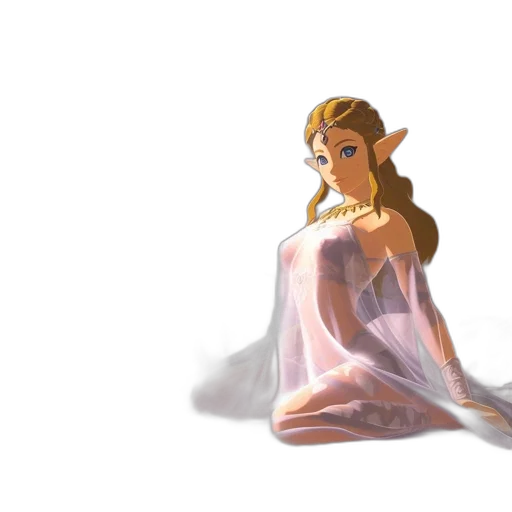 dress, crown, sword, creature transparent PNG cut-out