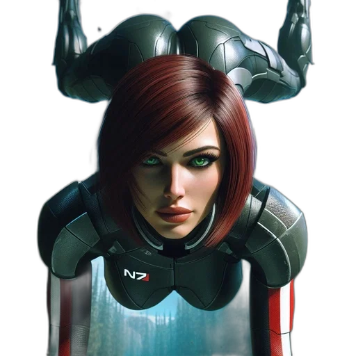 robot, face, jacket, weapon transparent PNG cut-out