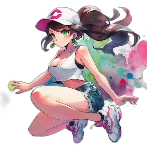 dress, hat, staff, concept art transparent PNG cut-out