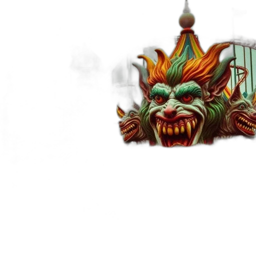 mask, crown, staff, creature transparent PNG cut-out