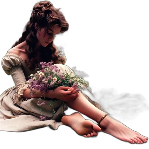 dress, photorealistic, oil painting, concept art transparent PNG cut-out