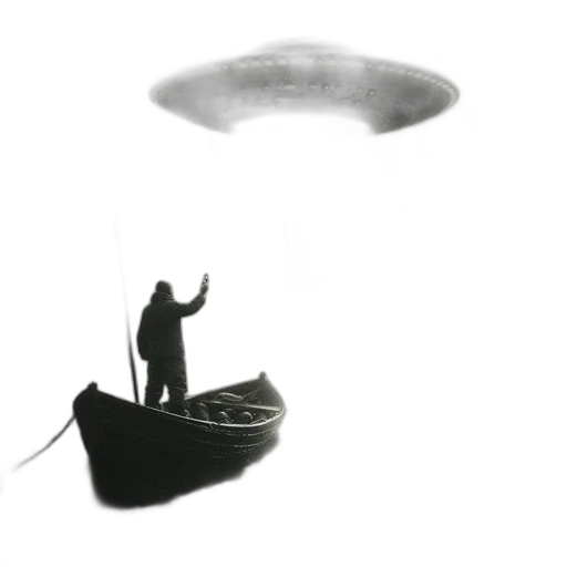 umbrella, hat, staff, creature transparent PNG cut-out