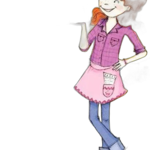 dress, staff, jacket, cartoon transparent PNG cut-out