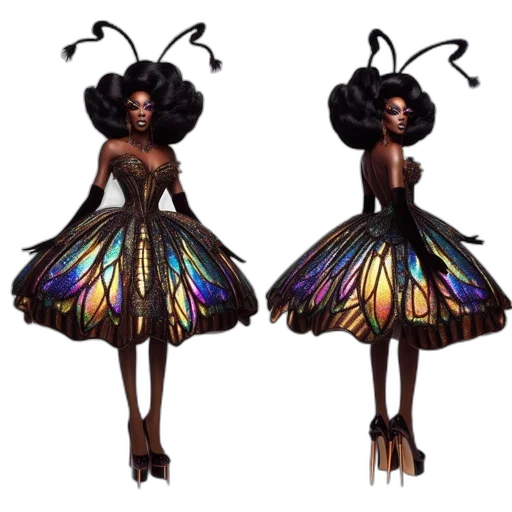 dress, concept art, dark, individual transparent PNG cut-out