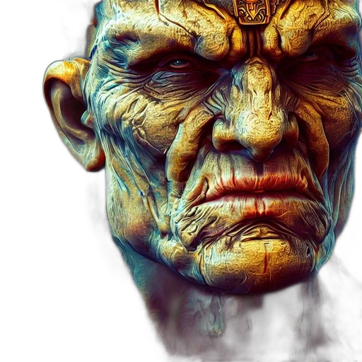 face, mask, creature, concept art transparent PNG cut-out