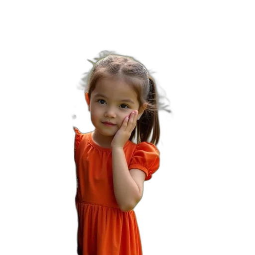 dress, face, hair, jewelry transparent PNG cut-out