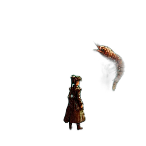 staff, dragon, creature, weapon transparent PNG cut-out