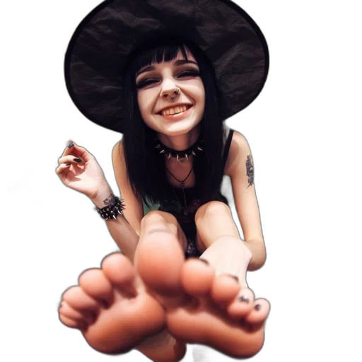 shoes, hat, face, jewelry transparent PNG cut-out