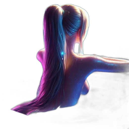 hair, dress, bottle, mask transparent PNG cut-out
