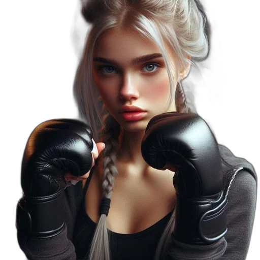 jacket, face, weapon, hair transparent PNG cut-out