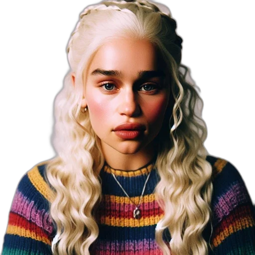 dragon, face, hair, dress transparent PNG cut-out