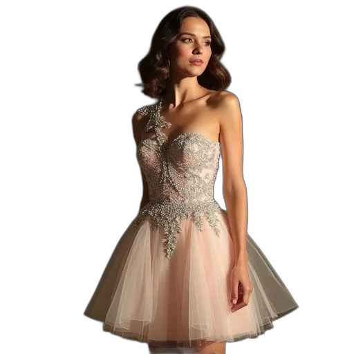 dress, line, one, shoulder transparent PNG cut-out