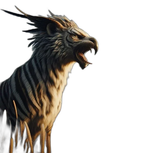 dragon, animal, creature, hair transparent PNG cut-out