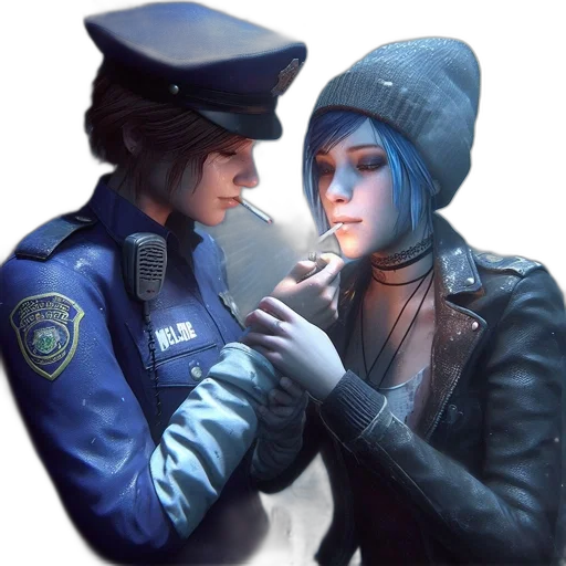 jacket, staff, weapon, face transparent PNG cut-out