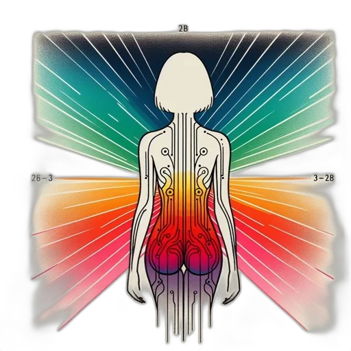 dress, colorful, stylized, female transparent PNG cut-out