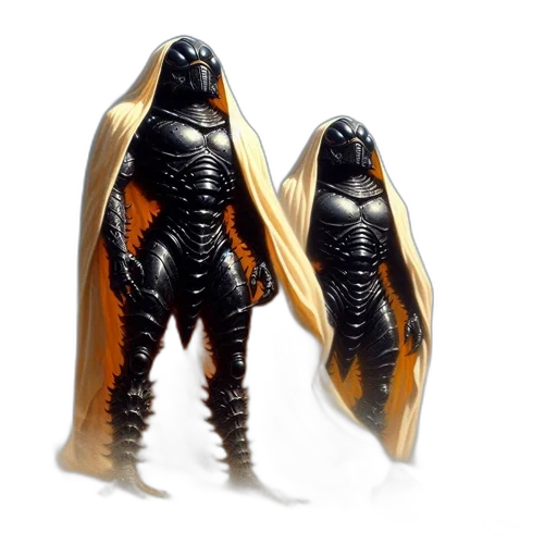 creature, jacket, concept art, 3d render transparent PNG cut-out
