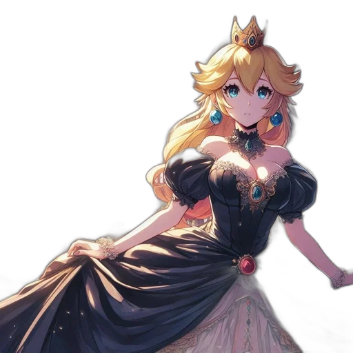 dress, crown, staff, jewelry transparent PNG cut-out