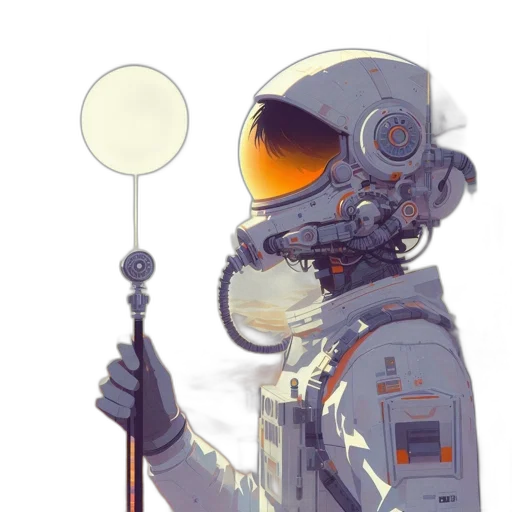 robot, staff, mask, weapon transparent PNG cut-out