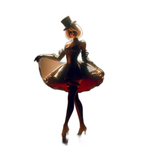 dress, hat, staff, crown transparent PNG cut-out