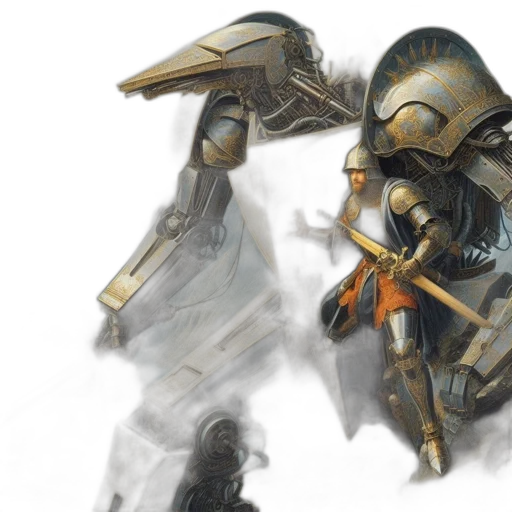 robot, sword, weapon, concept art transparent PNG cut-out
