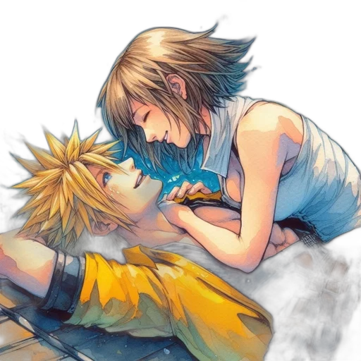 watercolor, concept art, comic book art, anime transparent PNG cut-out