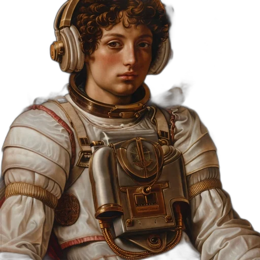 face, robot, staff, jacket transparent PNG cut-out