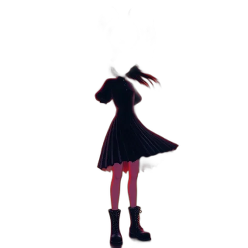 dress, umbrella, hat, staff transparent PNG cut-out