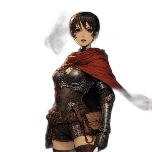 dress, weapon, staff, fantasy art transparent PNG cut-out