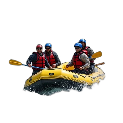 group, people, inflatable, raft transparent PNG cut-out