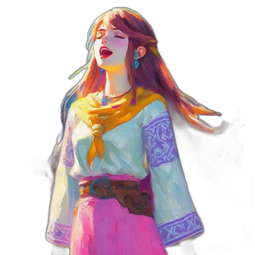 jacket, dress, face, staff transparent PNG cut-out