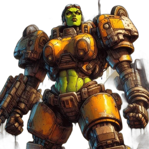 robot, weapon, concept art, fantasy art transparent PNG cut-out