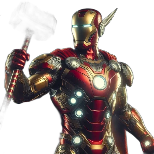 robot, 3d render, concept art, comic book art transparent PNG cut-out